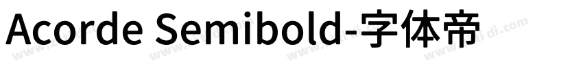 Acorde Semibold字体转换